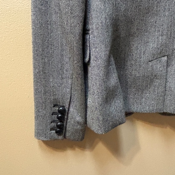 J.Crew Wool Herringbone Single Breasted Blazer Black/White Size 4 - Picture 7 of 7